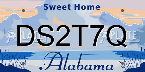 DS2T7Q Alabama License Plate