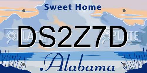DS2Z7D Alabama License Plate