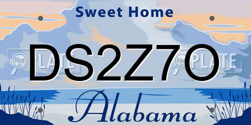 DS2Z7O Alabama License Plate
