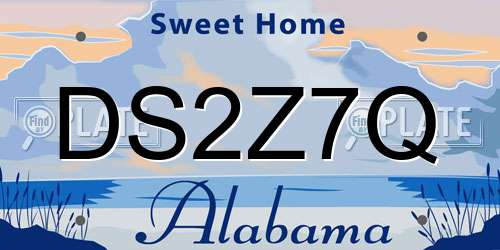 DS2Z7Q Alabama License Plate