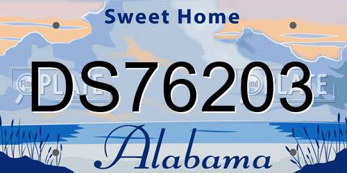 DS76203 Alabama License Plate