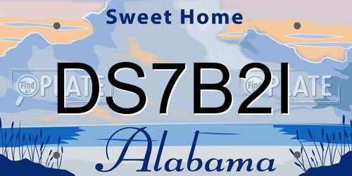DS7B2I Alabama License Plate