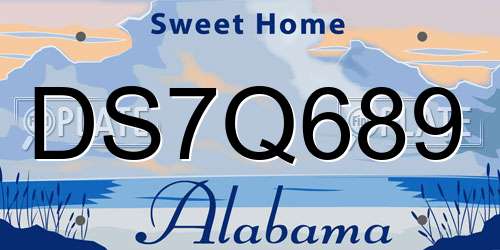 DS7Q689 Alabama License Plate