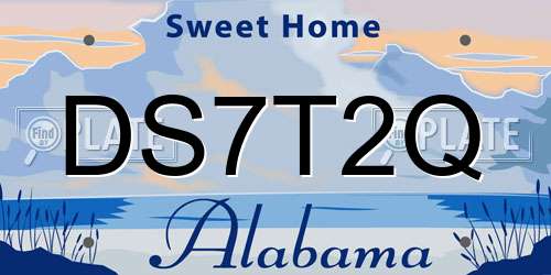 DS7T2Q Alabama License Plate