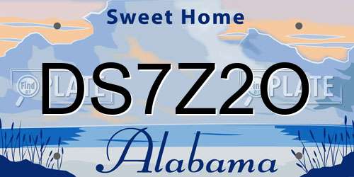 DS7Z2O Alabama License Plate