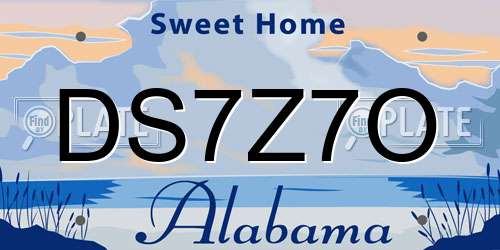 DS7Z7O Alabama License Plate