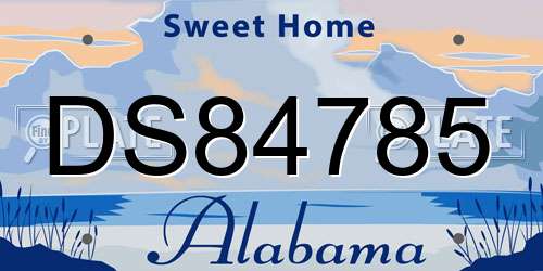 DS84785 Alabama License Plate