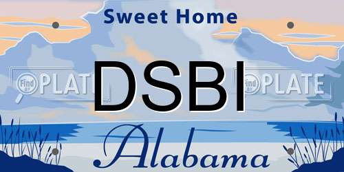 DSBI Alabama License Plate