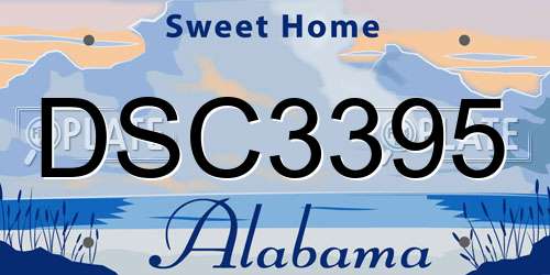 DSC3395 Alabama License Plate