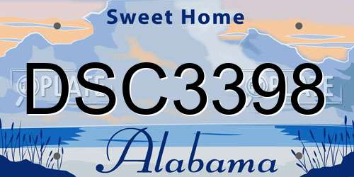 DSC3398 Alabama License Plate