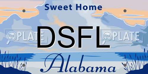 DSFL Alabama License Plate