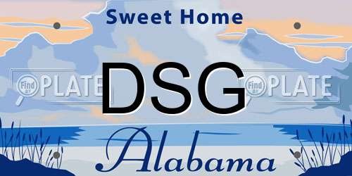 DSG Alabama License Plate