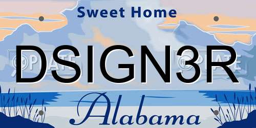 DSIGN3R Alabama License Plate