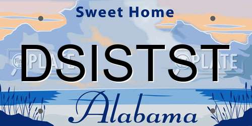 DSISTST Alabama License Plate