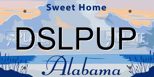 DSLPUP Alabama License Plate