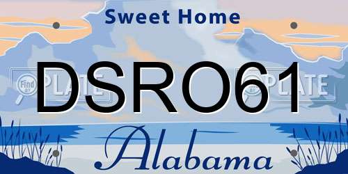 DSRO61 Alabama License Plate