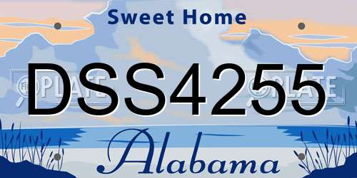 DSS4255 Alabama License Plate