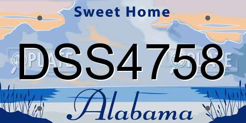 DSS4758 Alabama License Plate