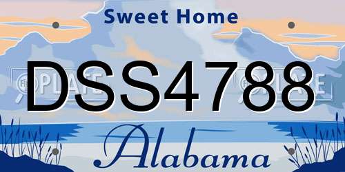 DSS4788 Alabama License Plate