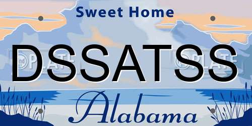 DSSATSS Alabama License Plate