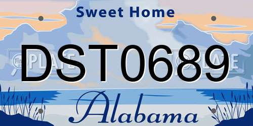 DST0689 Alabama License Plate