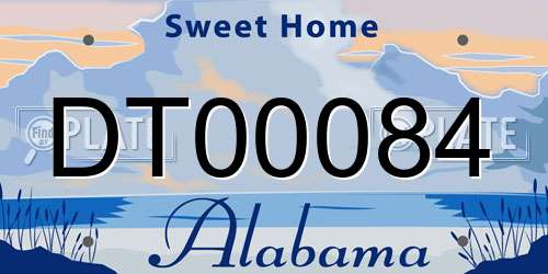 DT00084 Alabama License Plate