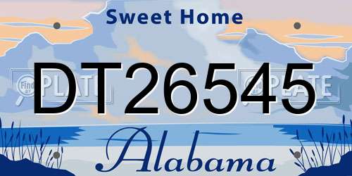 DT26545 Alabama License Plate