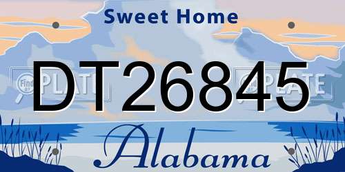 DT26845 Alabama License Plate