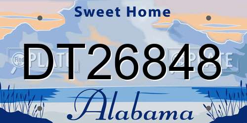 DT26848 Alabama License Plate
