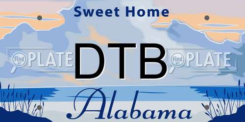 DTB Alabama License Plate