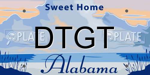 DTGT Alabama License Plate