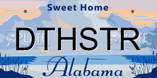 DTHSTR Alabama License Plate