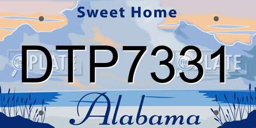DTP7331 Alabama License Plate