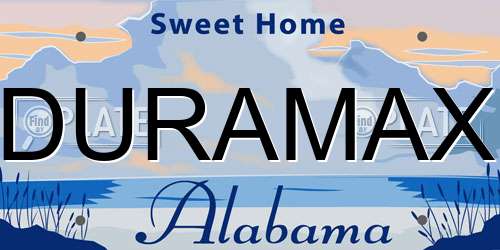 DURAMAX Alabama License Plate