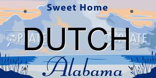 DUTCH Alabama License Plate