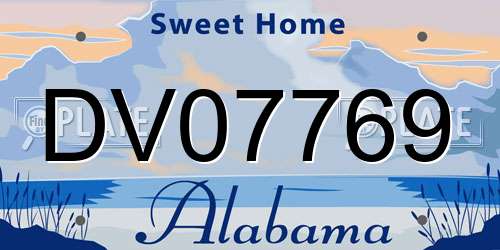 DV07769 Alabama License Plate