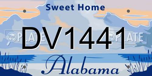 DV1441 Alabama License Plate