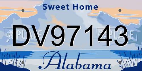 DV97143 Alabama License Plate