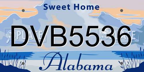 DVB5536 Alabama License Plate