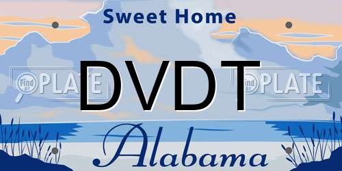 DVDT Alabama License Plate