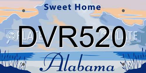 DVR520 Alabama License Plate