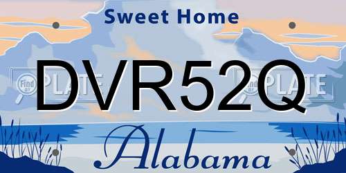 DVR52Q Alabama License Plate