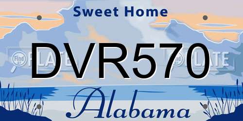 DVR570 Alabama License Plate