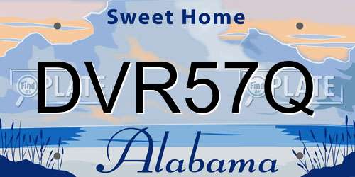 DVR57Q Alabama License Plate
