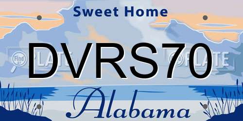 DVRS70 Alabama License Plate