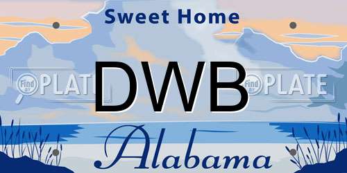 DWB Alabama License Plate