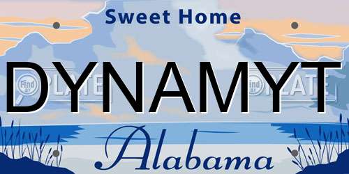 DYNAMYT Alabama License Plate