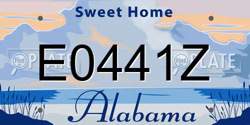 E0441Z Alabama License Plate