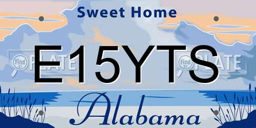 E15YTS Alabama License Plate