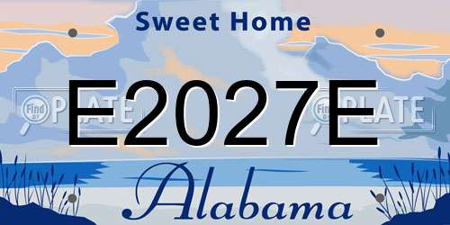 E2027E Alabama License Plate